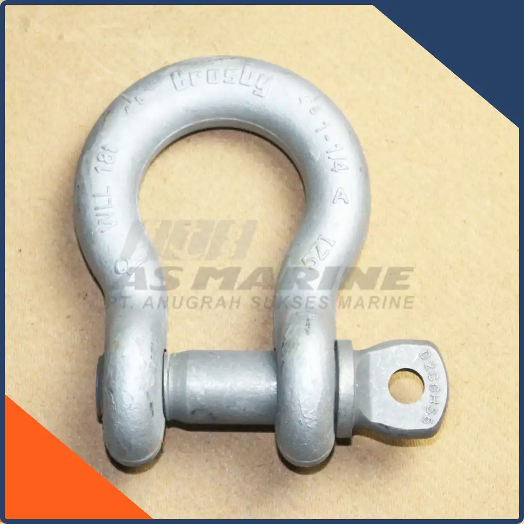 Bow Shackle / Segel Omega Crosby G209A Alloy Screw PIN 1-1/4 Inch 18 Ton